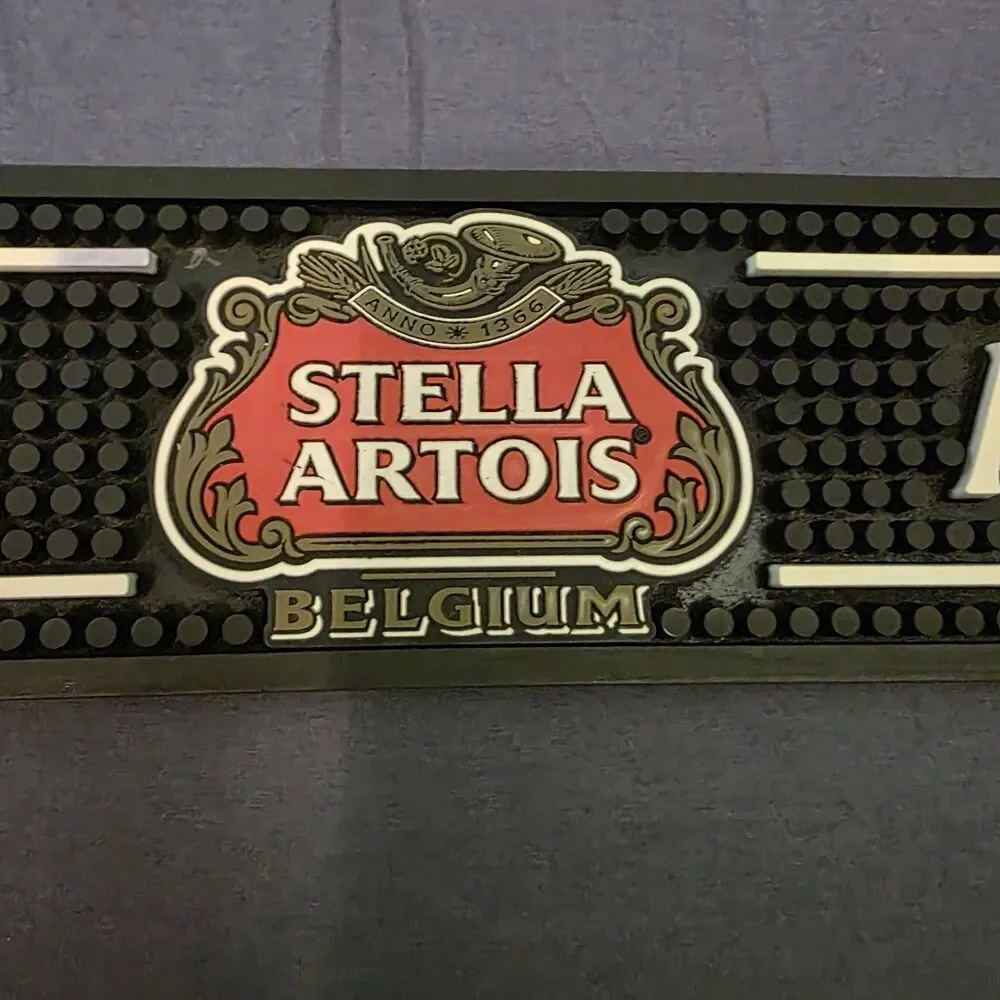 Stella Artois Belgium Bar Spill Rail Mat 24